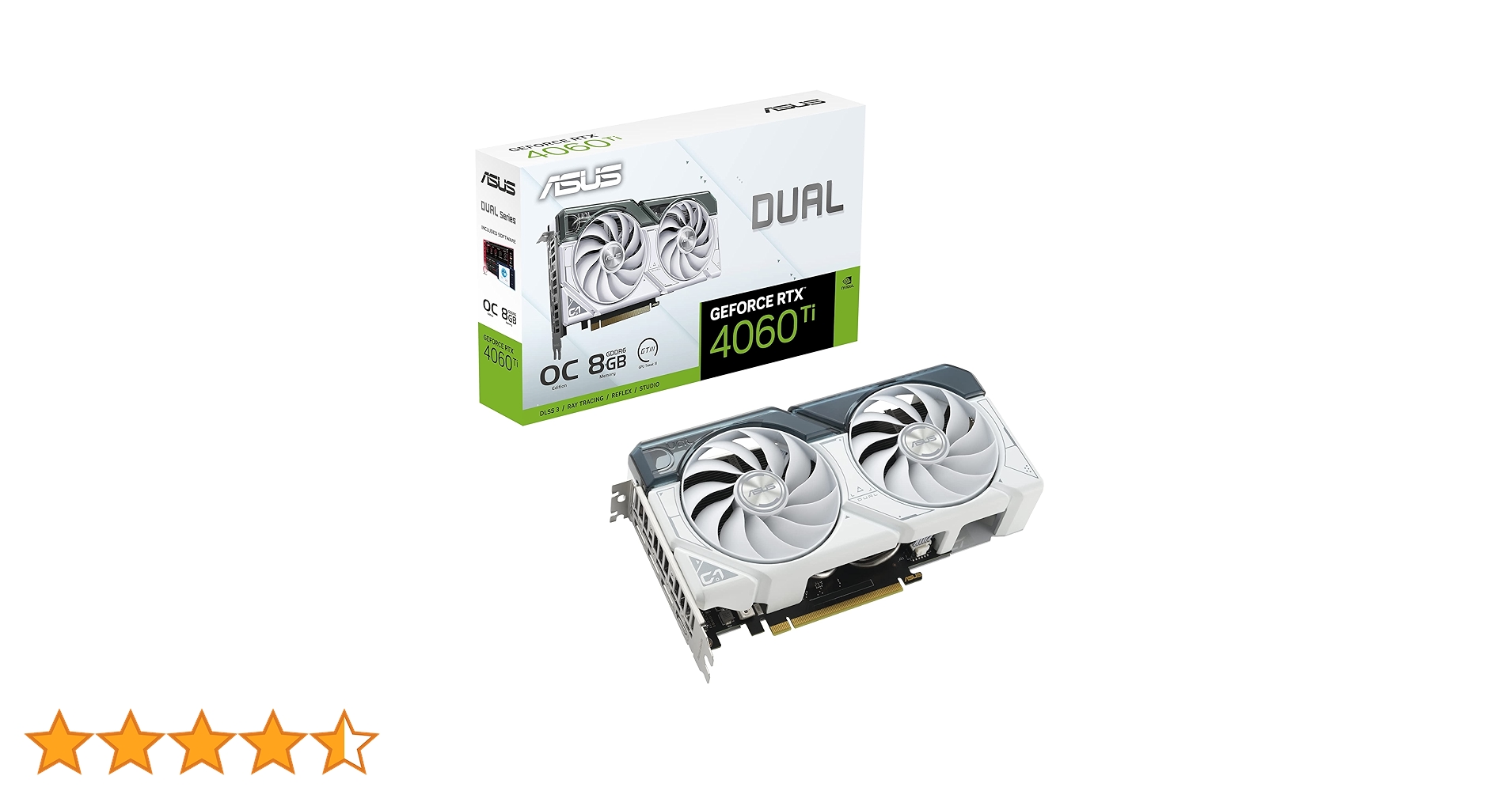 ASUS GeForce RTX 4060 Ti OC 8GB【美品】 Amazon | ASUS Dual GeForce RTX™ 4060 Ti White OC Edition 8GB GDDR6